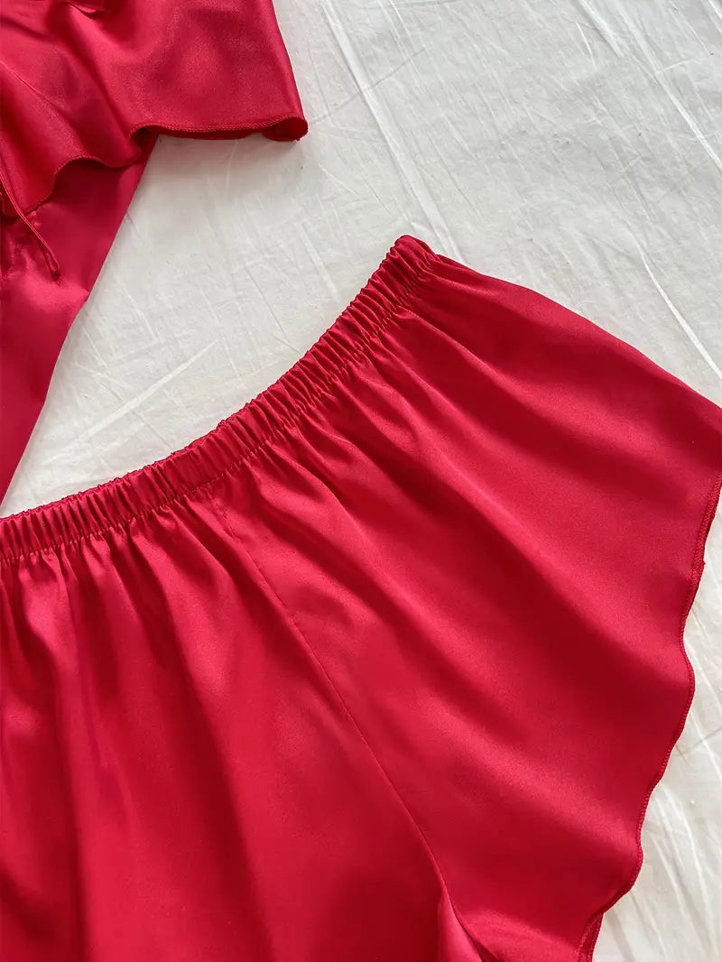 Ensemble Pyjama Satin 4 Pièces pour Femme – Projet Paris – Chic et raffiné