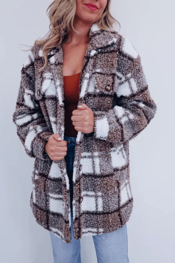 Blazer pour femmes en laine à carreaux - Luxe et élégant - Projet Paris - Chic, Confort optimal