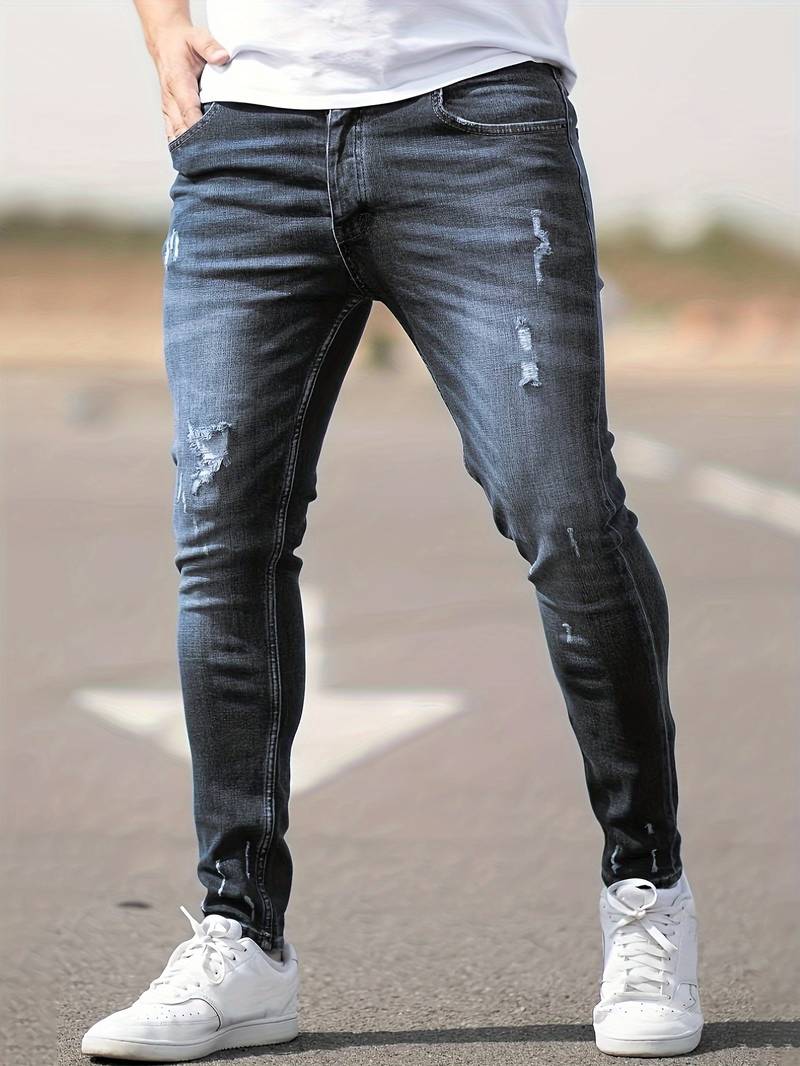 Jean déchiré homme moderne – Projet Paris – Coupe slim tendance et confort