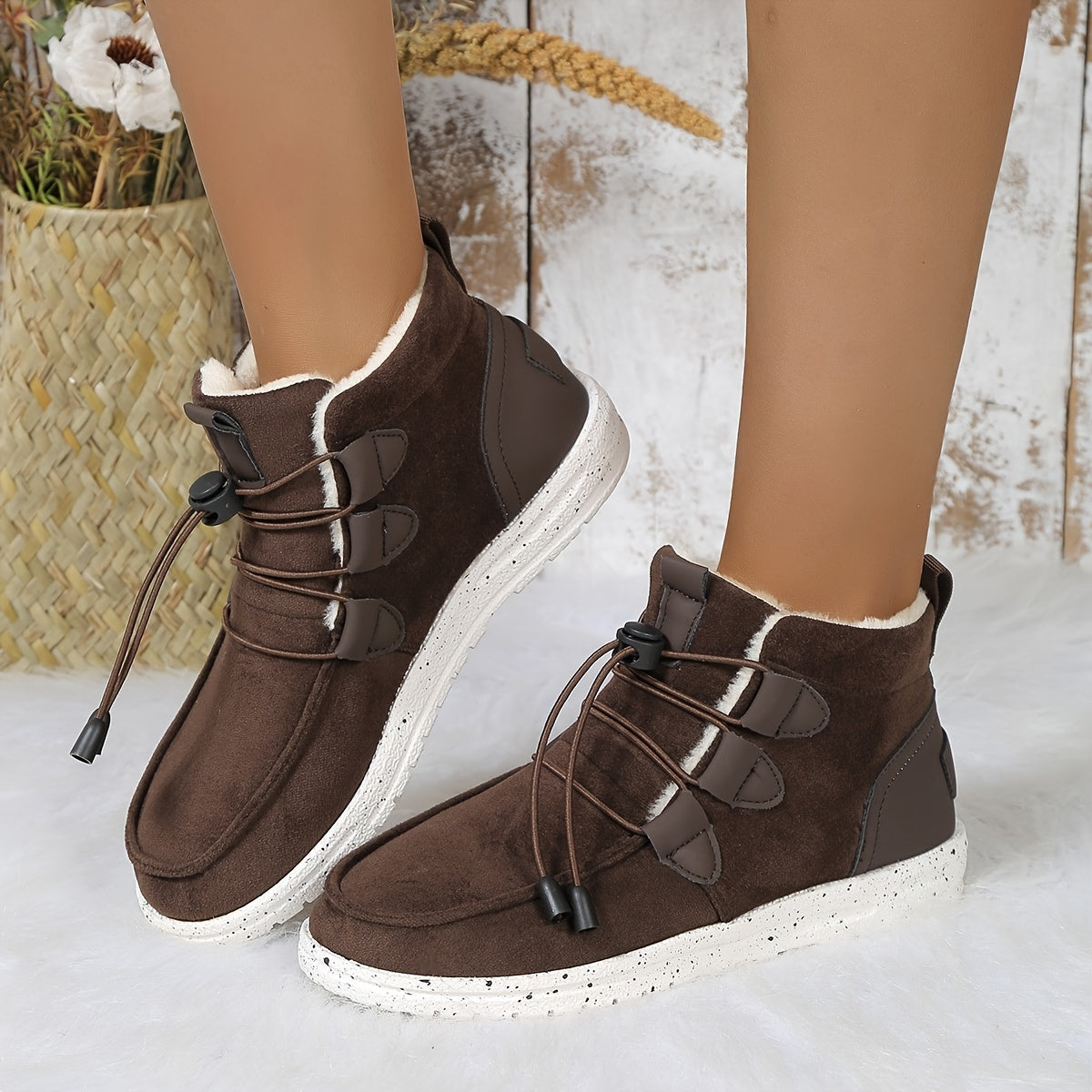 Bottes d'hiver beiges - pour femmes - Projet Paris - Confort optimal pour l'hiver - Style élégant