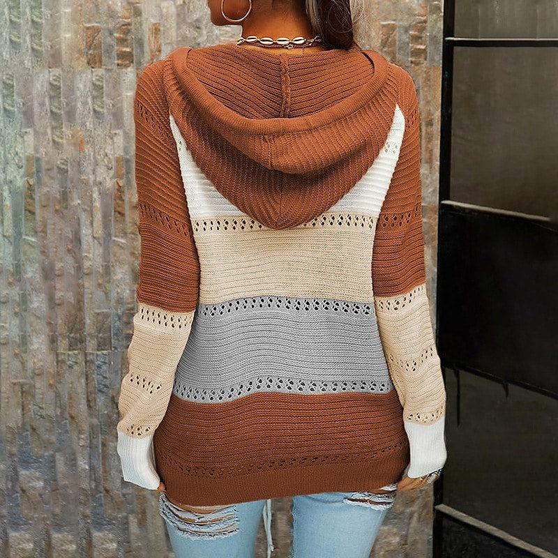 Pull à capuche et dentelle pour femmes - Projet Paris - Chic et féminin - Parfait pour un look casual