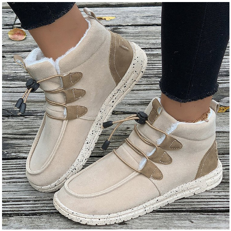 Bottes d'hiver beiges - pour femmes - Projet Paris - Confort optimal pour l'hiver - Style élégant