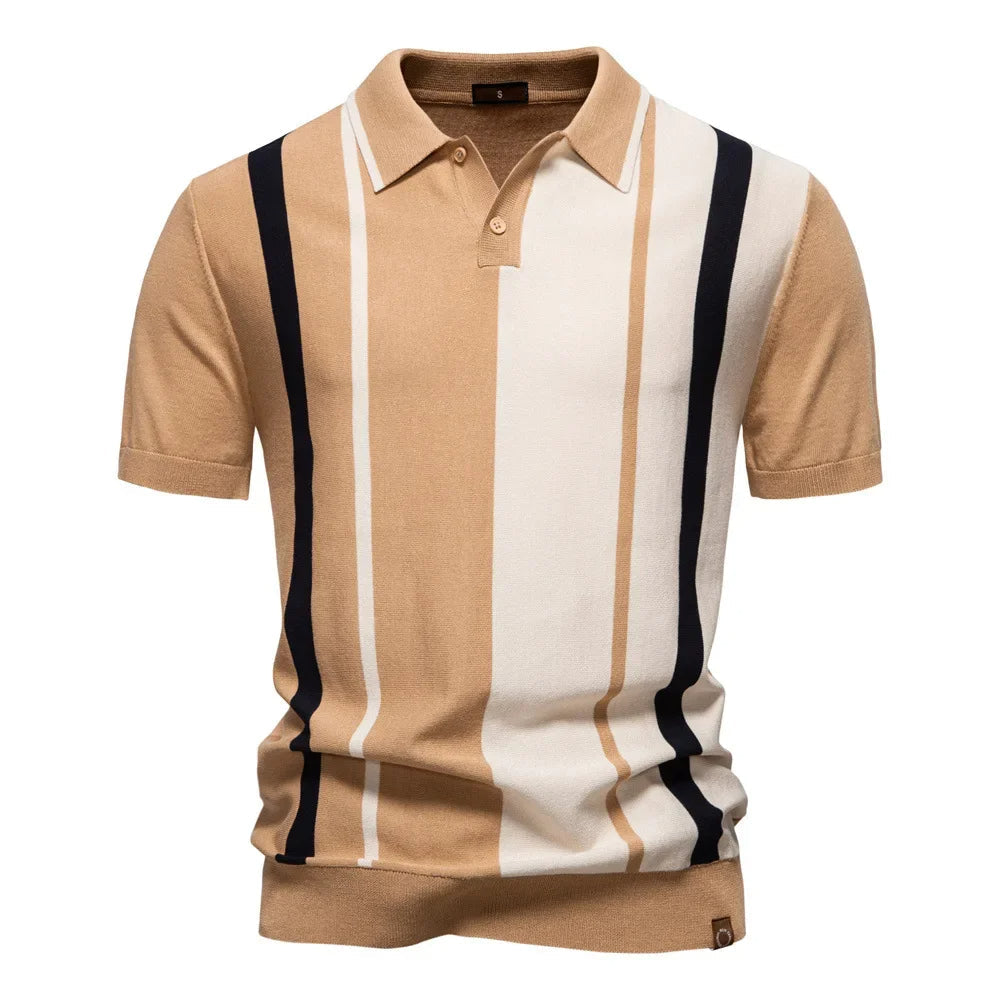 Polo en Maille Homme – Texture Moderne – Projet Paris – Style Raffiné et Confort Tricoté