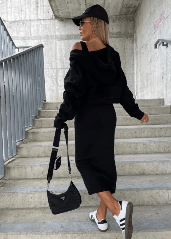 Ensemble luxe et confortable (Robe & Sweatshirt) - Projet Paris - Élégance et confort