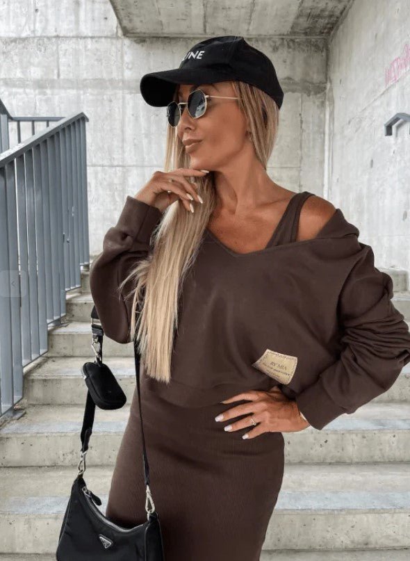 Ensemble luxe et confortable (Robe & Sweatshirt) - Projet Paris - Élégance et confort