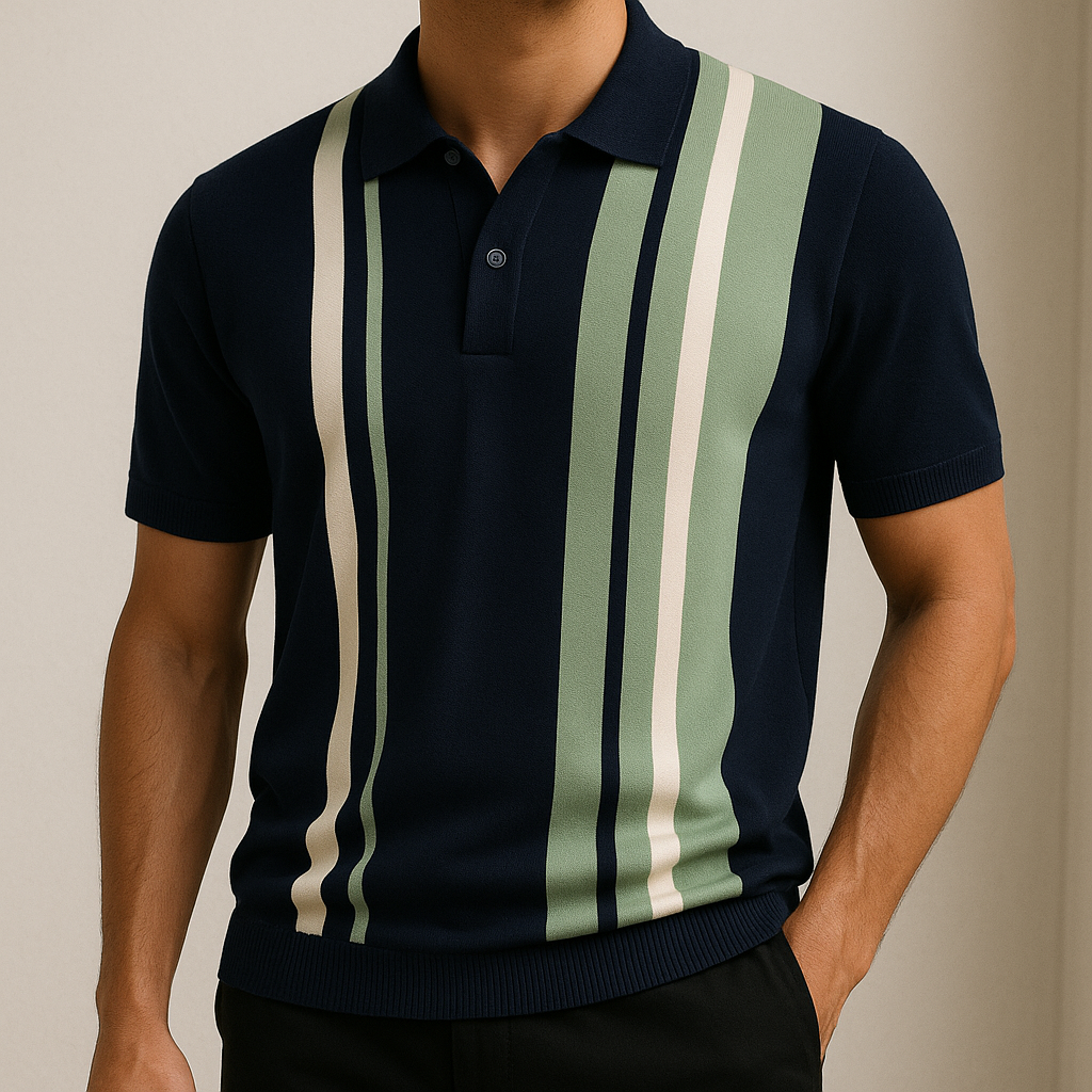 Polo en Maille Homme – Texture Moderne – Projet Paris – Style Raffiné et Confort Tricoté