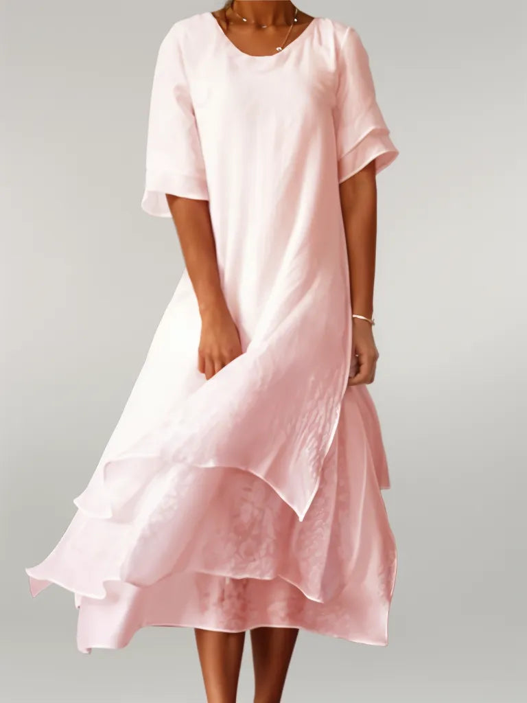 Robe Asymétrique à Col V – Projet Paris – Coupe moderne – Élégance unique