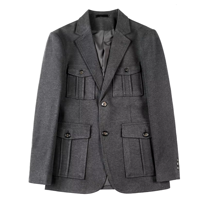 Blazer élégant cintré avec poches multiples pour hommes - Projet Paris - Style raffiné et pratique