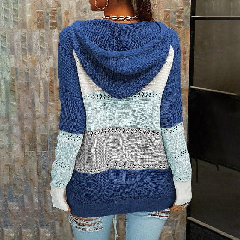Pull à capuche et dentelle pour femmes - Projet Paris - Chic et féminin - Parfait pour un look casual