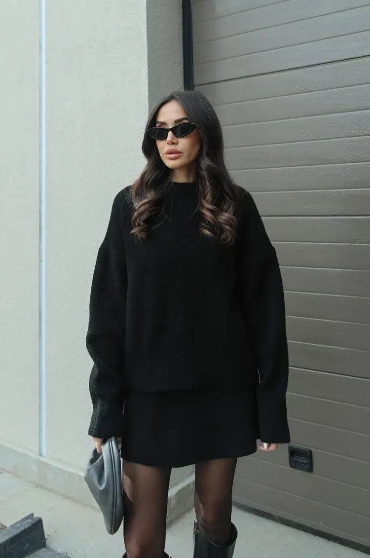 Ensemble 2 pièces (Pull + Jupe) - Projet Paris - Élégance et confort - Parfait pour une tenue chic