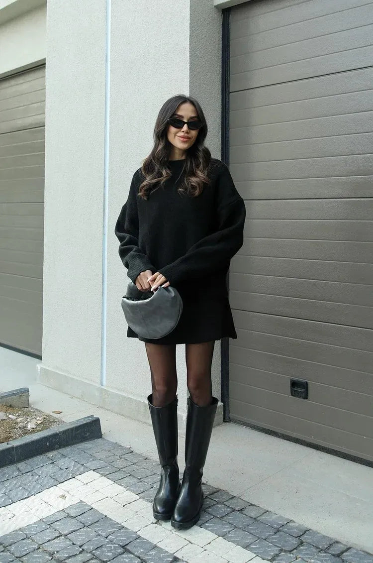 Ensemble 2 pièces (Pull + Jupe) - Projet Paris - Élégance et confort - Parfait pour une tenue chic