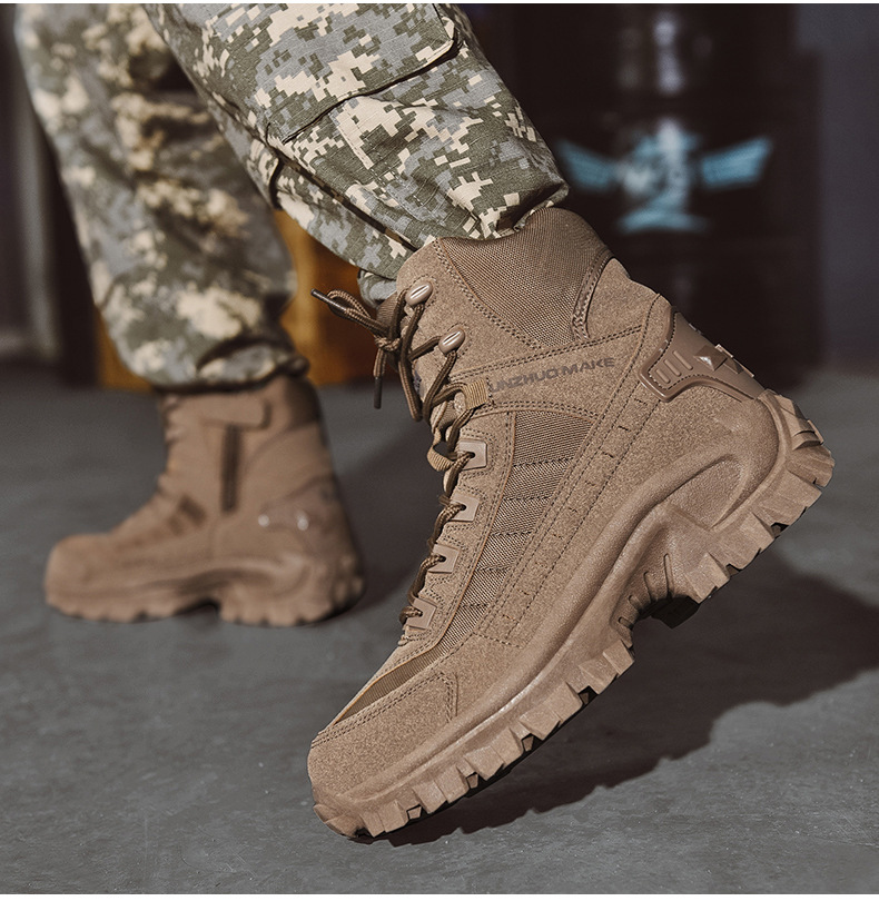 Bottes d'hiver tactiques militaires extrêmes - Résistance et protection - Projet Paris - Semelle antidérapante