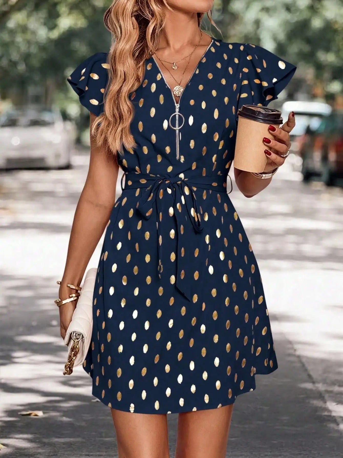 Robe à pois Antonia pour femmes - Projet Paris - Style rétro et féminin