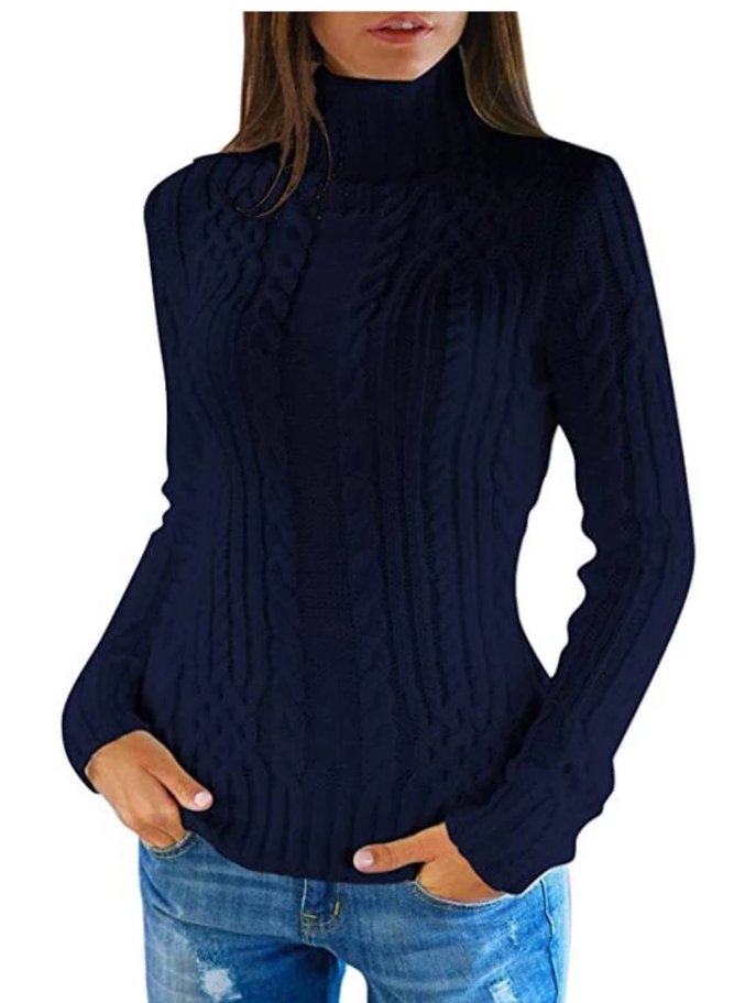 Pull Col Roulé en Tricot Câblé Blanc - Projet Paris - Élégance et chaleur pour l'hiver