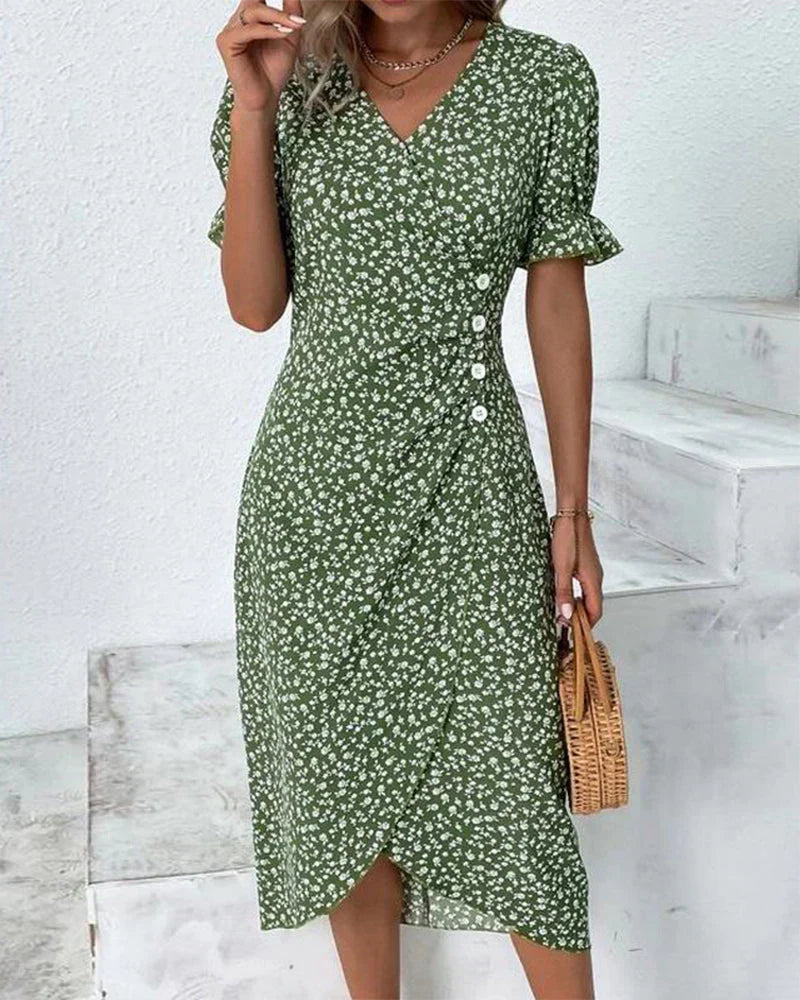 Robe à Manches Courtes et Imprimé Floral - Projet Paris - Fraîcheur et féminité