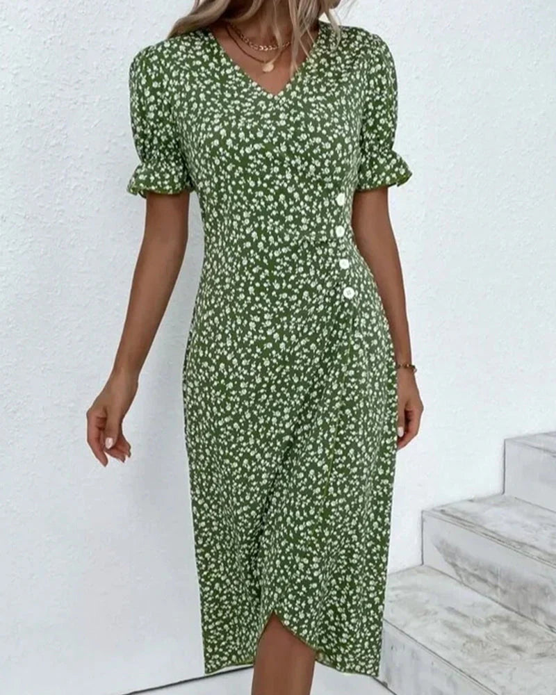 Robe à Manches Courtes et Imprimé Floral - Projet Paris - Fraîcheur et féminité