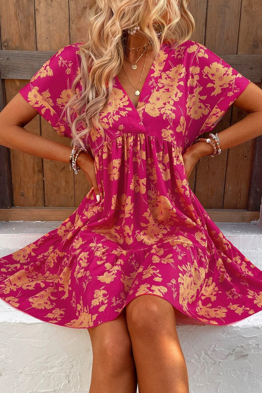 Robe à manches courtes avec smocks et imprimé floral - Projet Paris - Confort et style estival