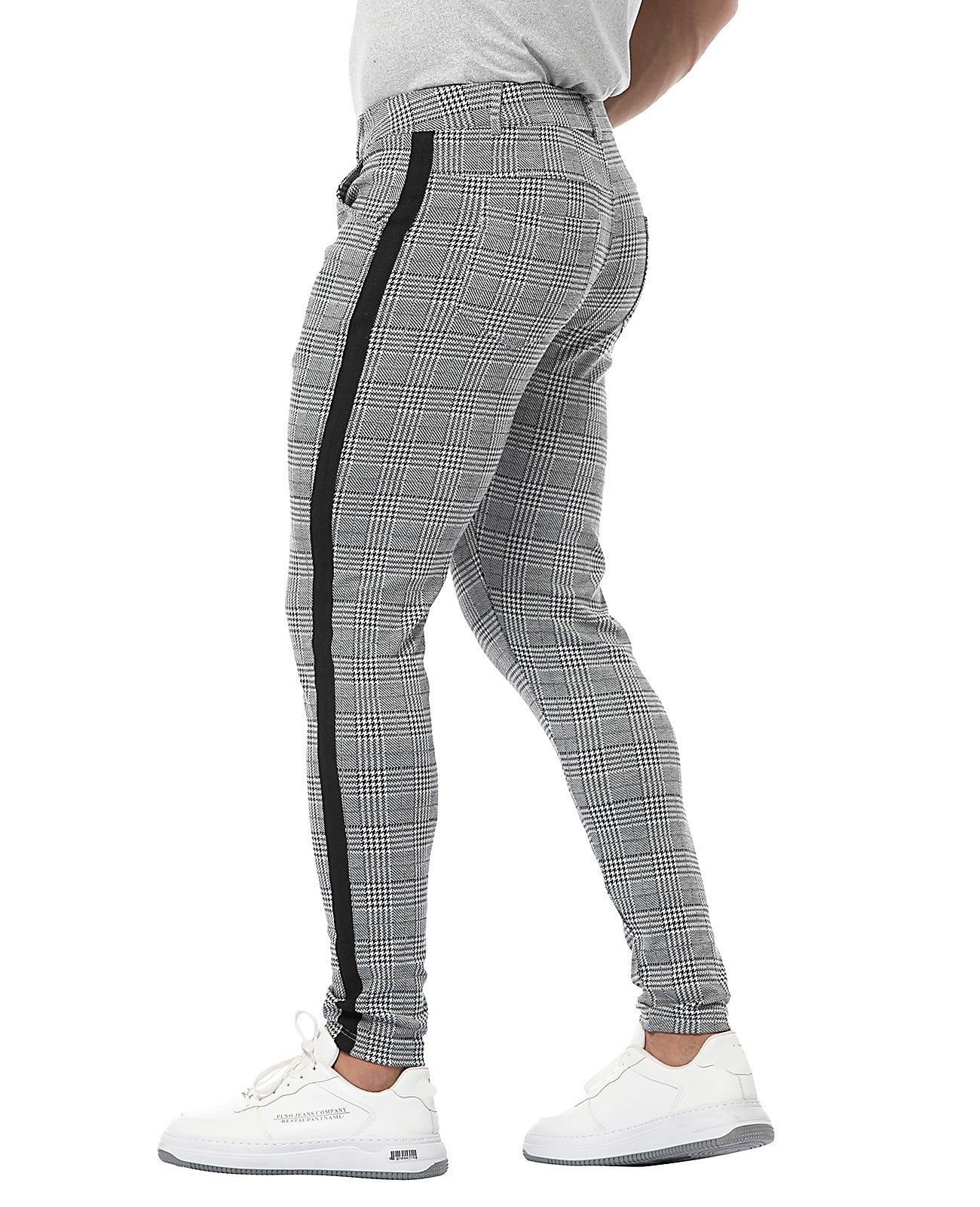 Chino skinny à carreaux pour homme - Projet Paris - Coupe ajustée - Élégance décontractée