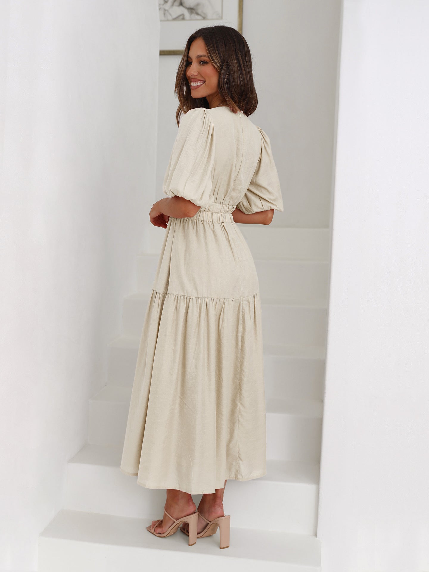 Robe à Manches Bouffantes – Projet Paris – Élégance et volume