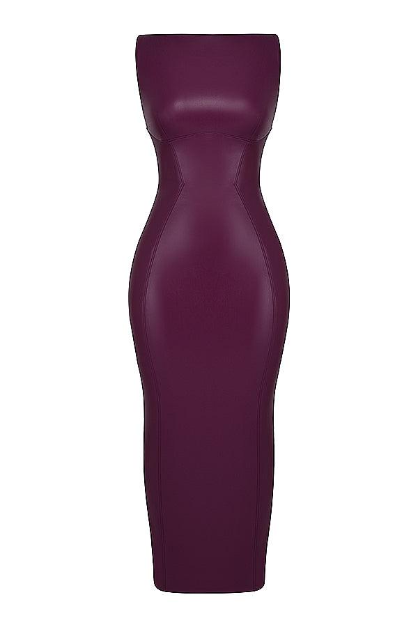 Robe maxi en cuir luxe - Élégante et audacieuse - Projet Paris - Tissu de haute qualité