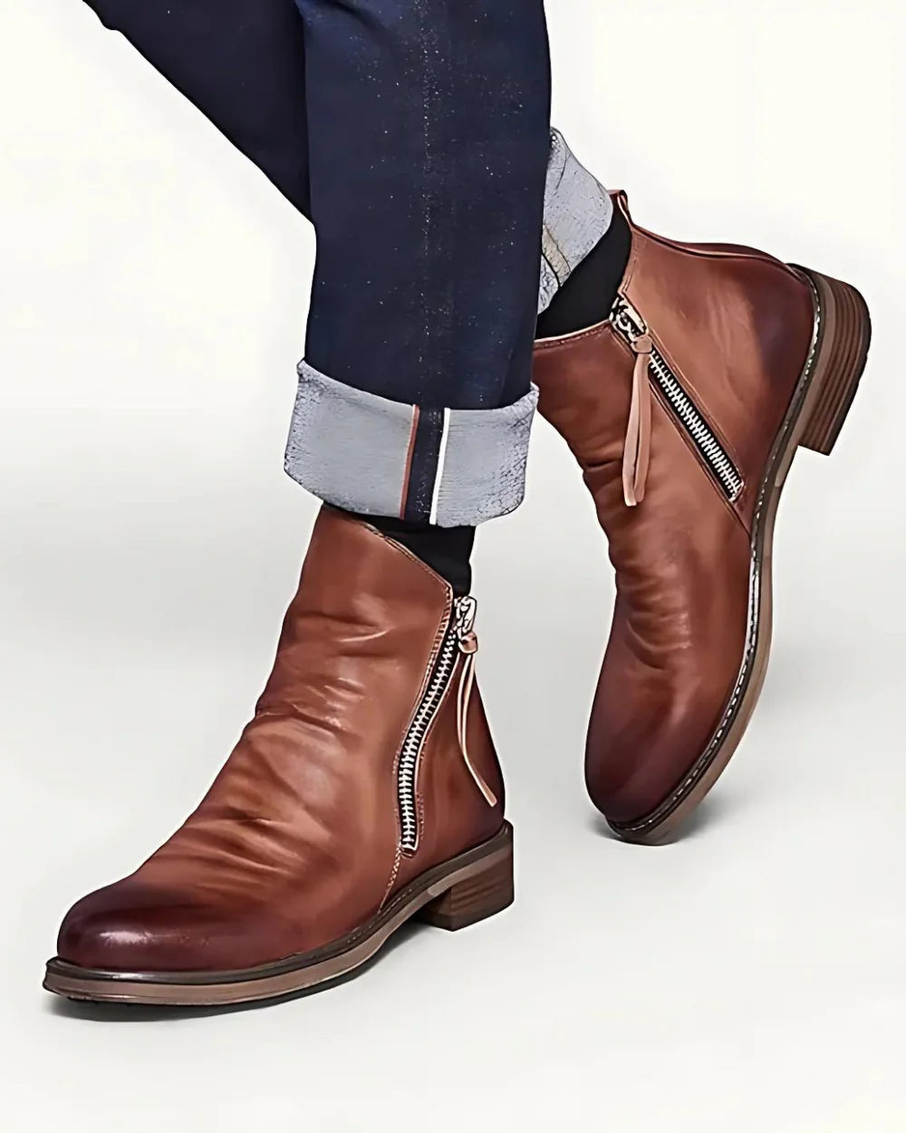 Bottines à fermeture éclair pour homme – Projet Paris – Confort et style – Parfaites pour les journées fraîches