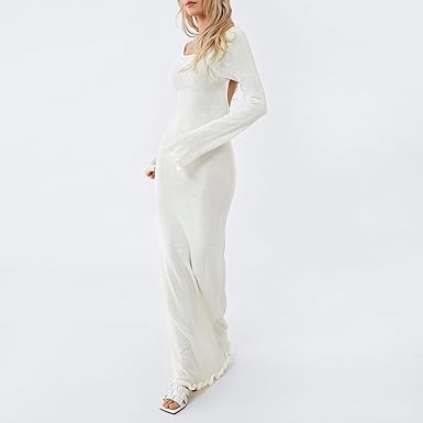 Robe maxi en maille dos nu - Élégante - Projet Paris - confortable - Parfaite pour un look chic