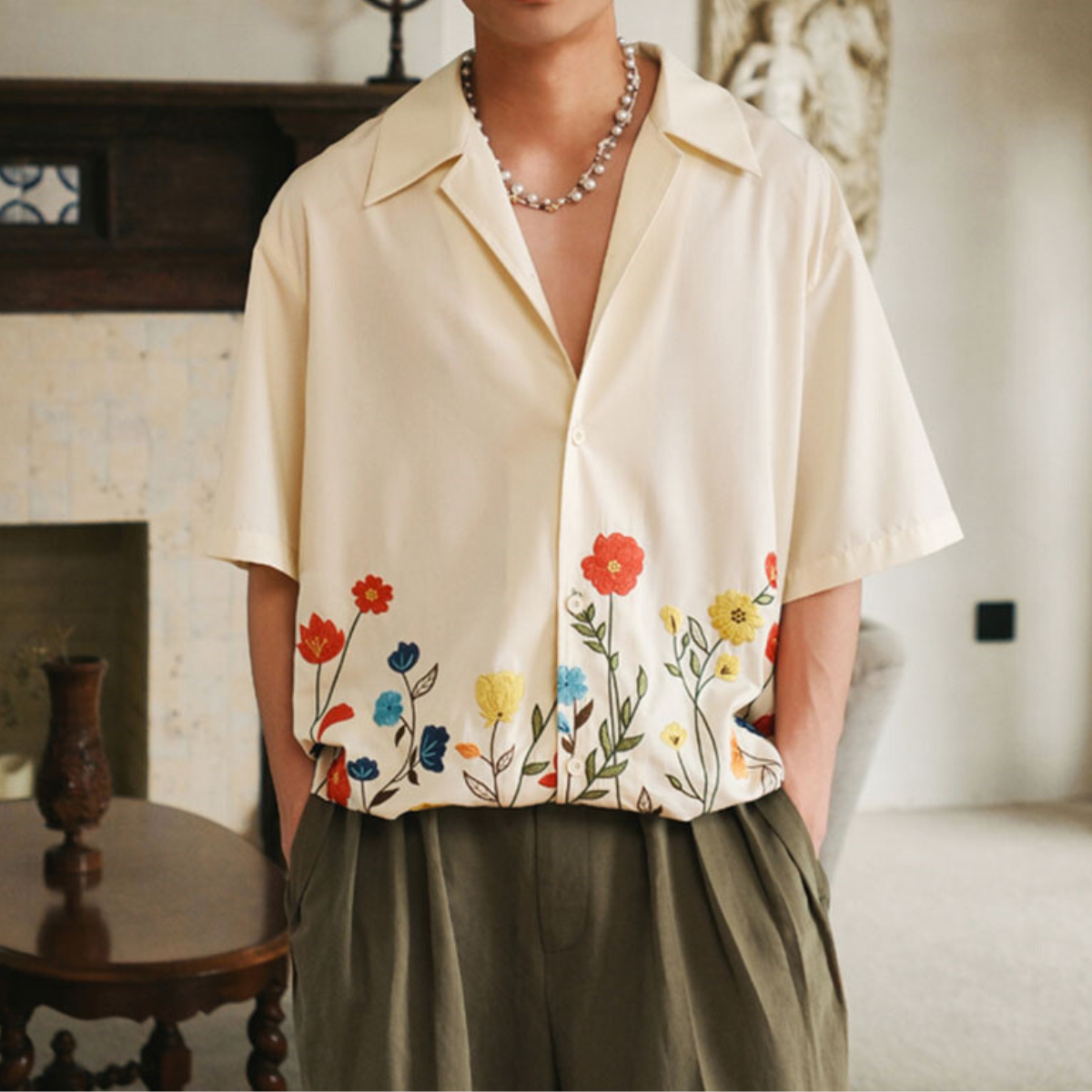 Chemise à fleurs femme Jessica – Projet Paris – Élégance florale et coupe boutonnée