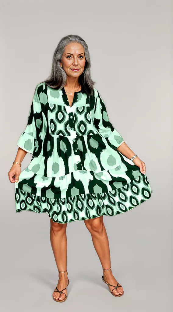 Robe swing à imprimé abstrait - Projet Paris - Audacieuse et moderne
