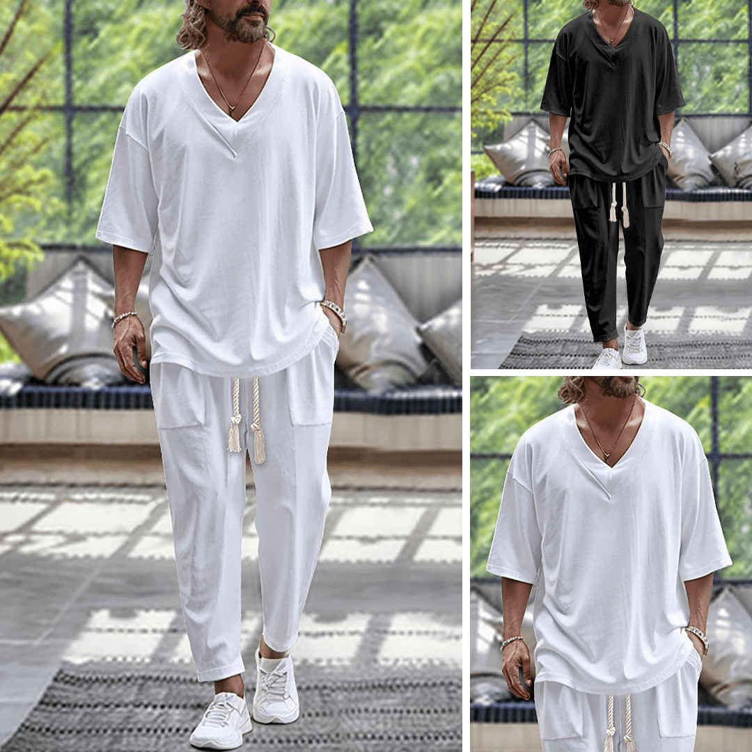 Ensemble 2 pièces manches courtes pour homme – Projet Paris – Look estival complet