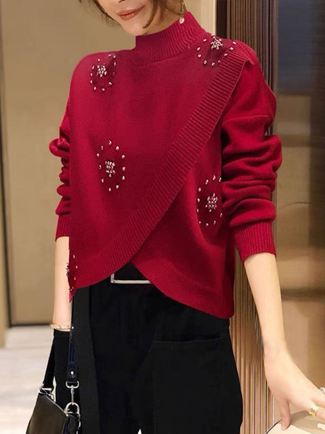 Pull col roulé avec studs - Style audacieux - Projet Paris - Confort et caractère