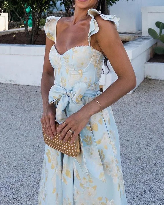 Jurk papillon imprimées - Élégante et stylée - Projet Paris - Idéale pour les occasions