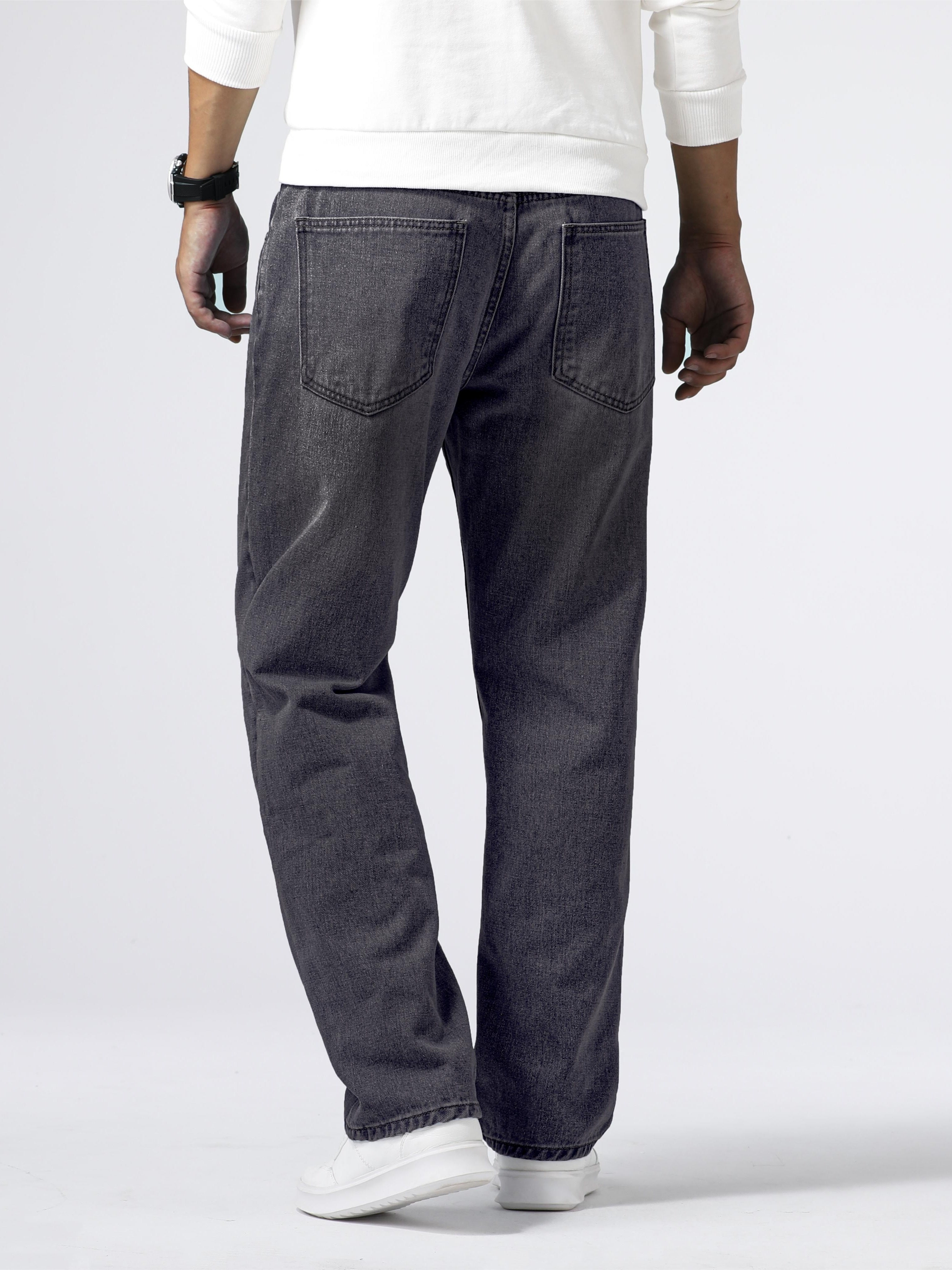 Jean ample effet usé pour homme - Projet Paris - Design vintage - Confort décontracté
