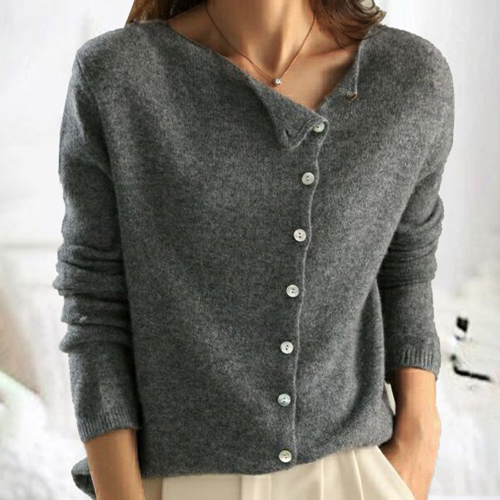 Cardigan élégant pour femme - Style raffiné - Projet Paris - Ajoute une touche sophistiquée à votre tenue avec confort et chaleur - Coupe ajustée et tissu doux