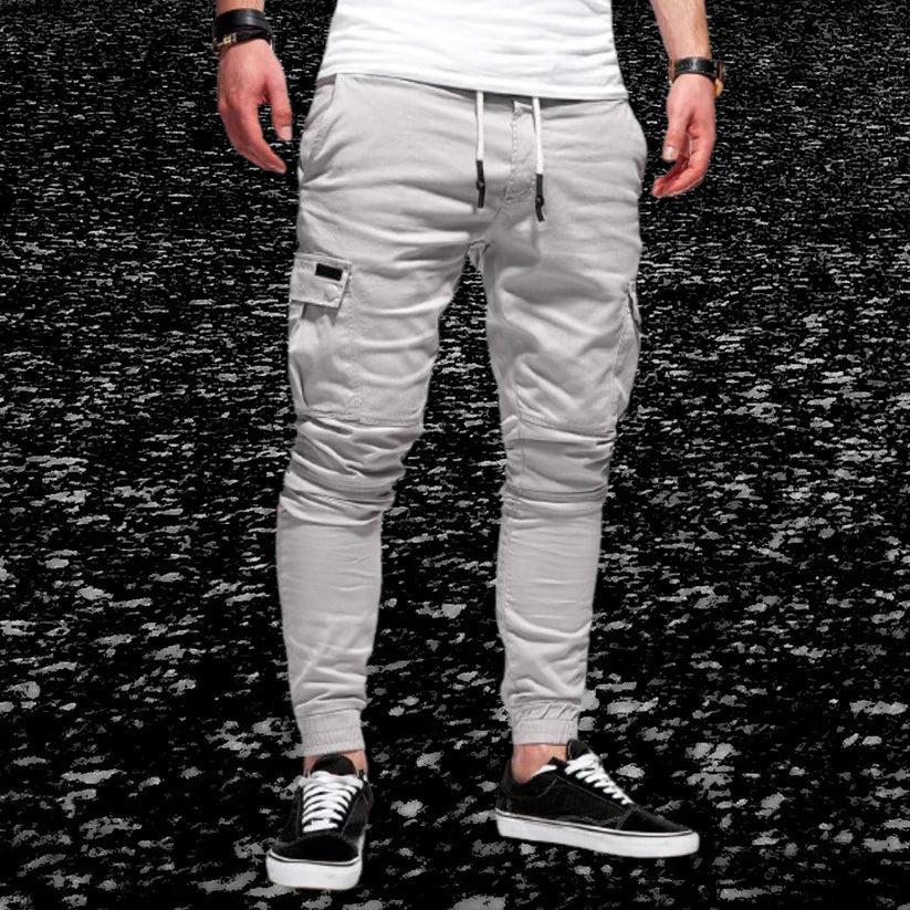 Pantalon cargo décontracté pour hommes - Avec poches appliquées - Projet Paris - Fonctionnel