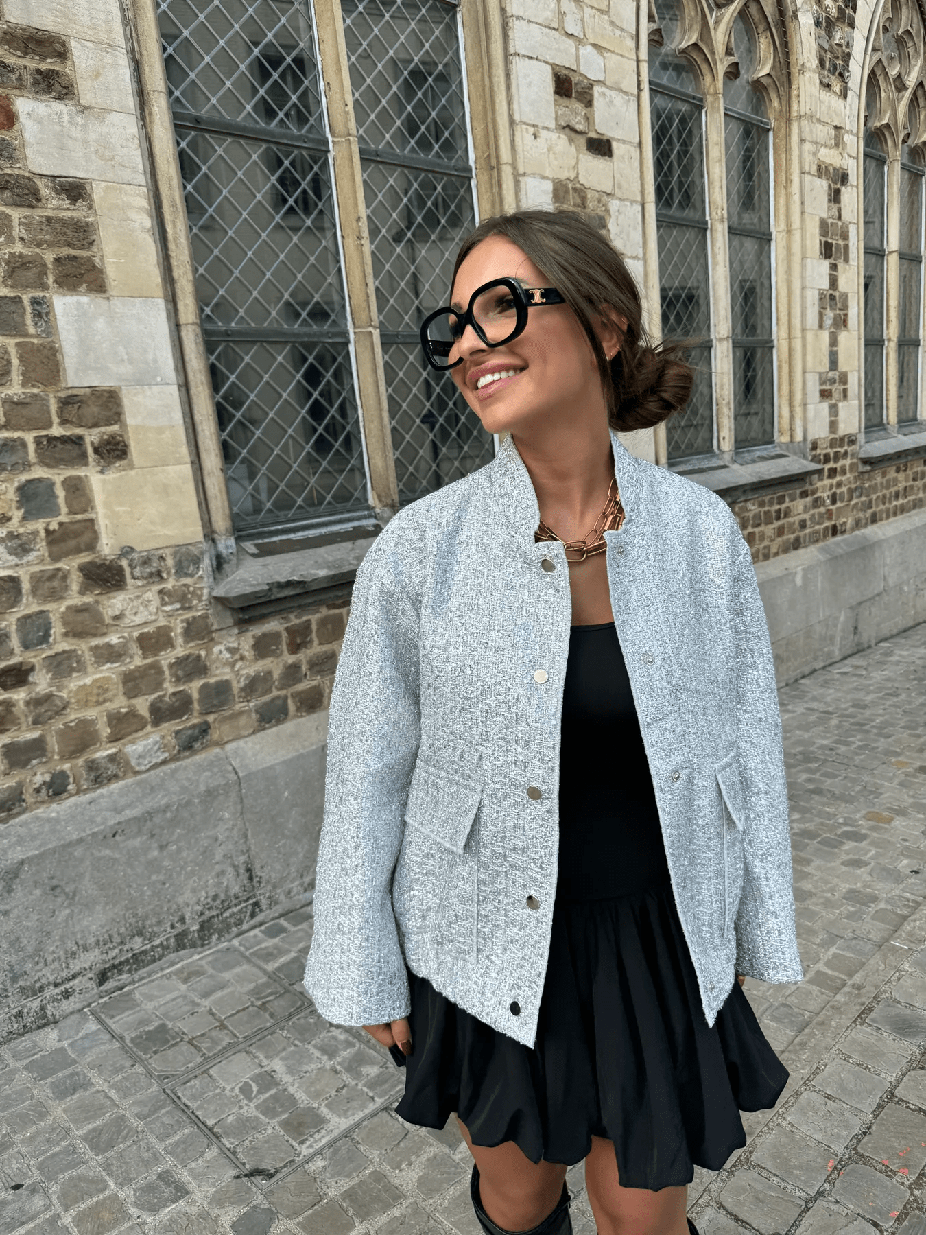 Blouson bomber oversize brillant - Projet Paris - Look audacieux et tendance