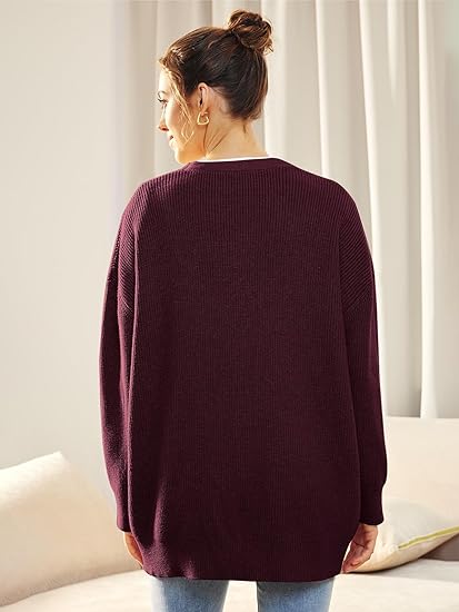 Cardigan oversized avec col en V - fermeture à boutons - Projet Paris - Élégance décontractée - Confort