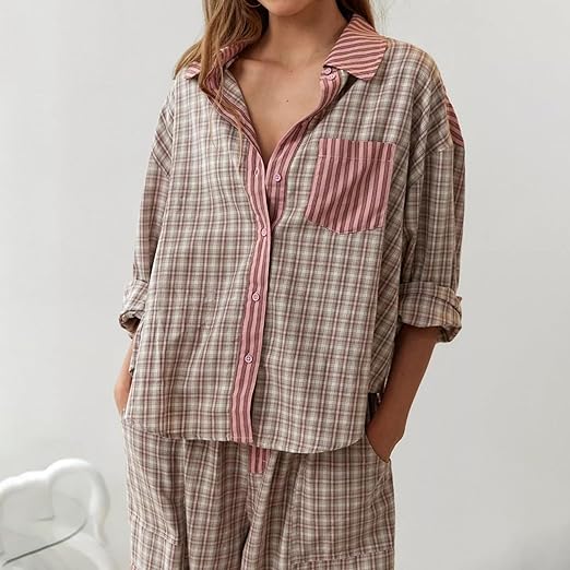 Ensemble de pyjama douillet et ample - Confort optimal pour des nuits reposantes - Projet Paris - Idéal pour le sommeil