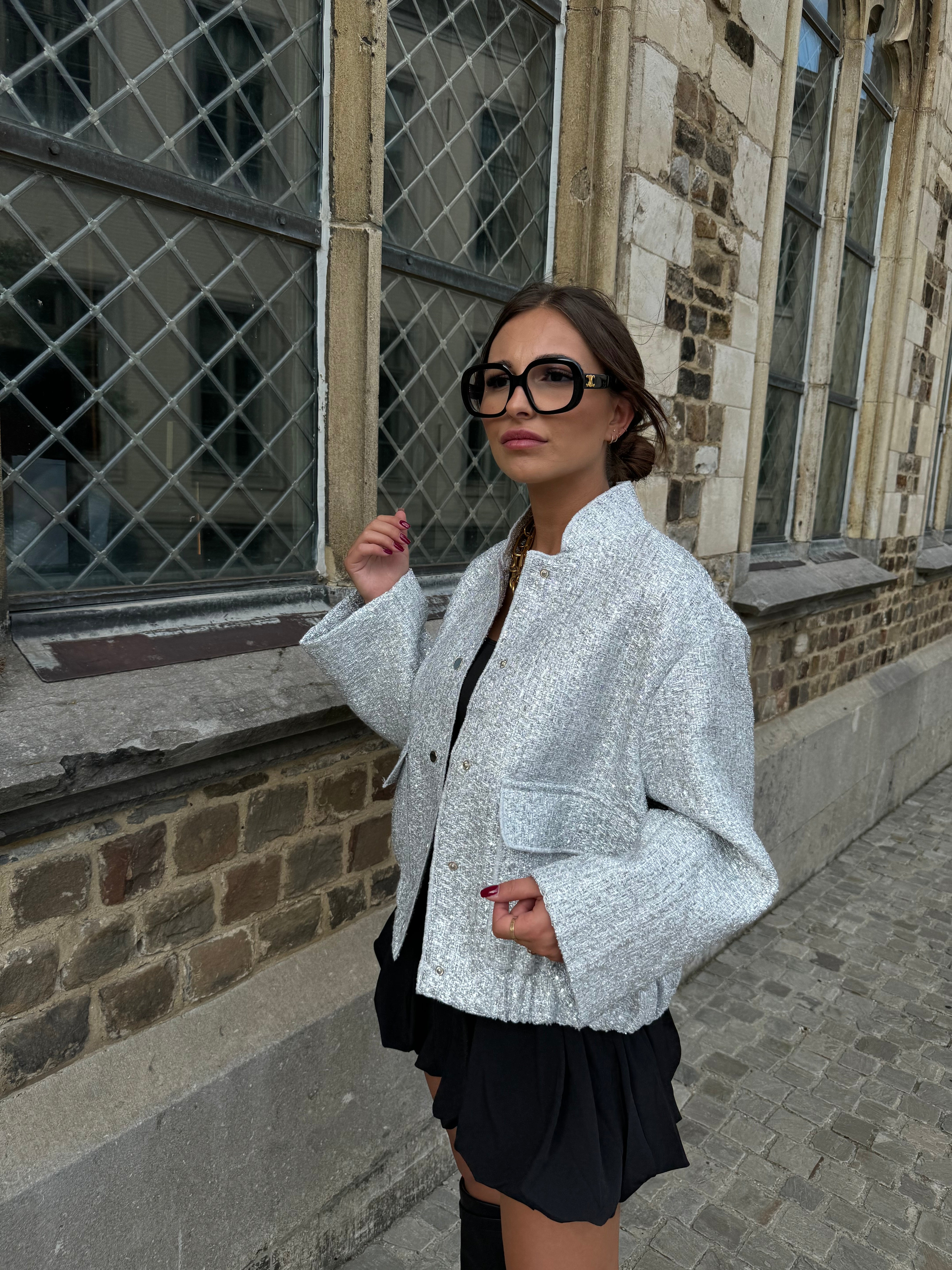 Blouson bomber oversize brillant - Projet Paris - Look audacieux et tendance