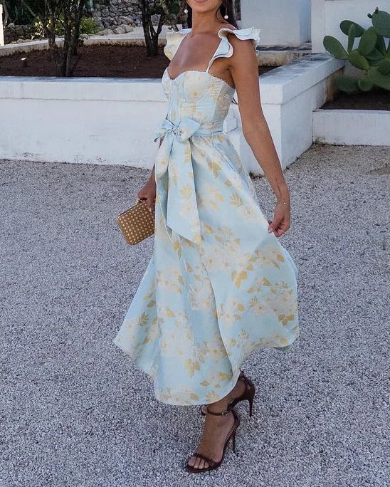 Jurk papillon imprimées - Élégante et stylée - Projet Paris - Idéale pour les occasions