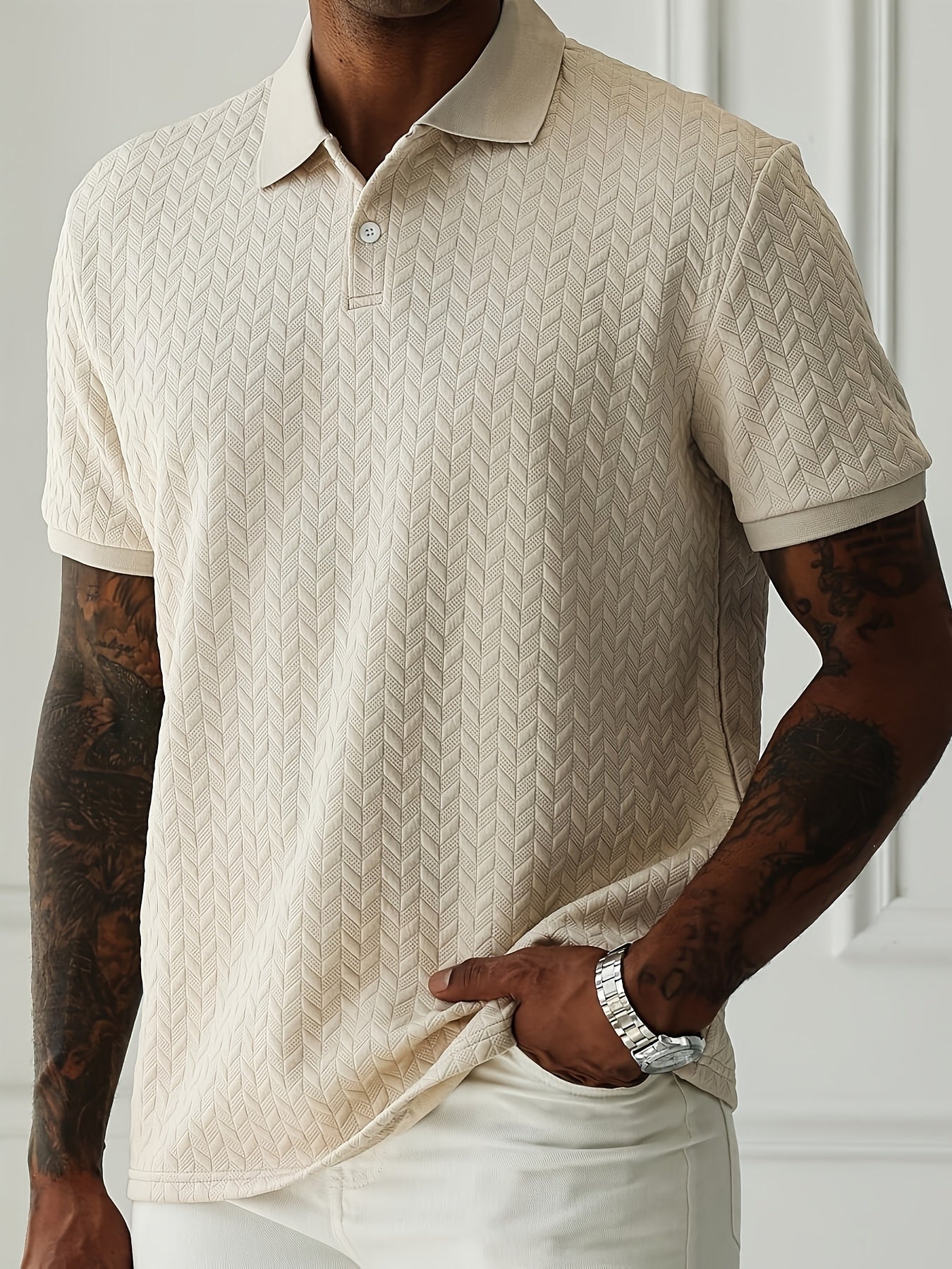 Polo intemporel pour homme avec col moderne - Projet Paris - Élégance décontractée