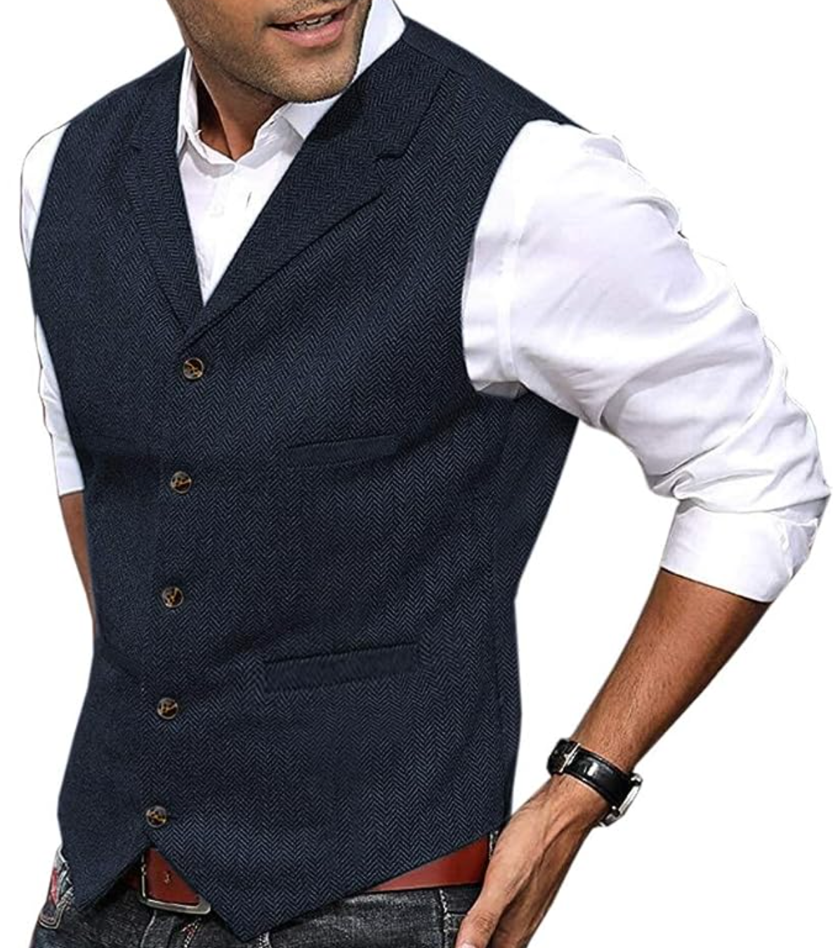 Gilet ajusté homme élégant – Projet Paris – Coupe soignée et chic – Parfait pour un look habillé et moderne