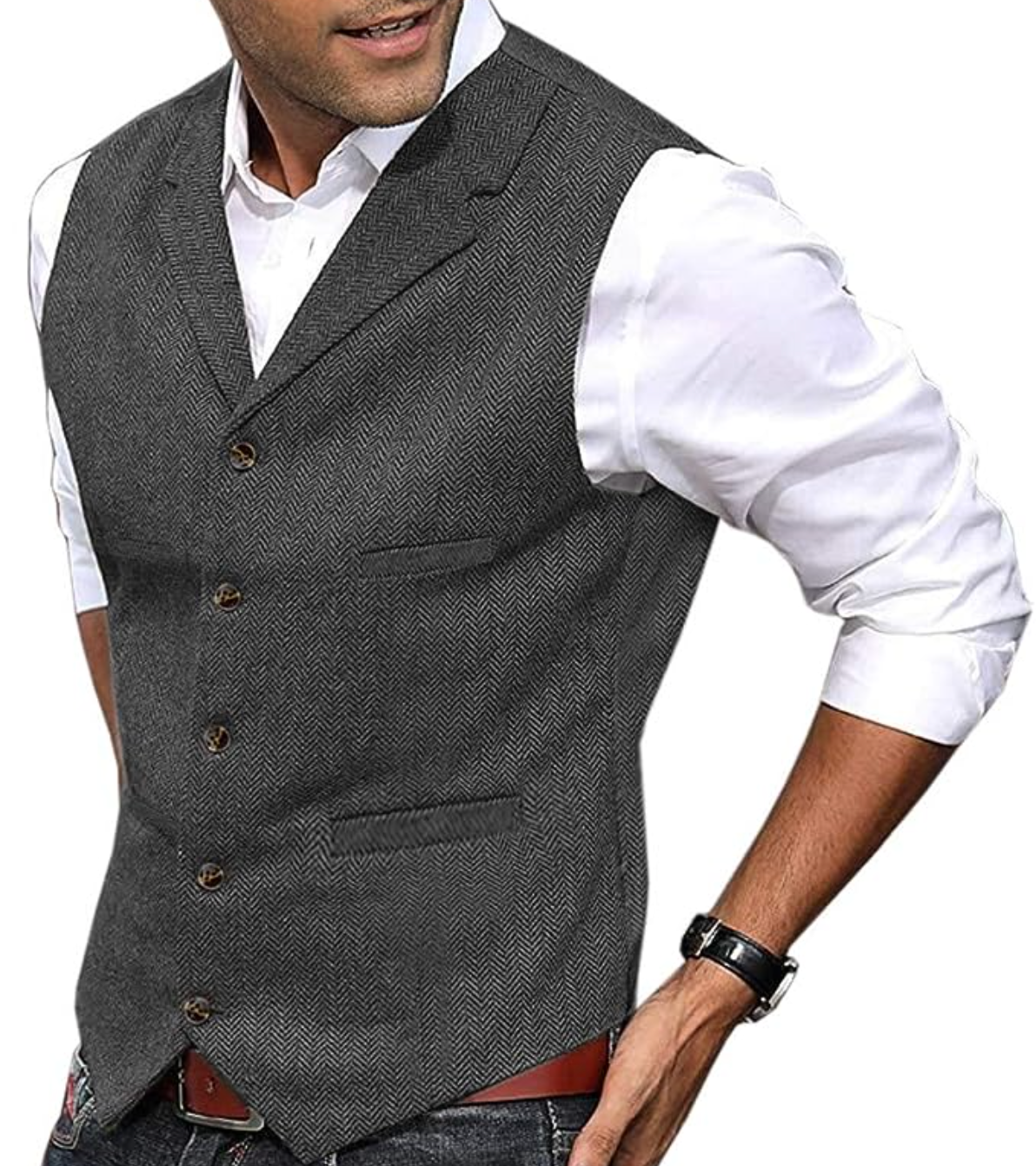 Gilet ajusté homme élégant – Projet Paris – Coupe soignée et chic – Parfait pour un look habillé et moderne