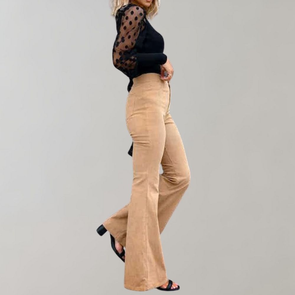 Pantalon en velours côtelé - tendance à pattes d'éléphant - Projet Paris - Style rétro
