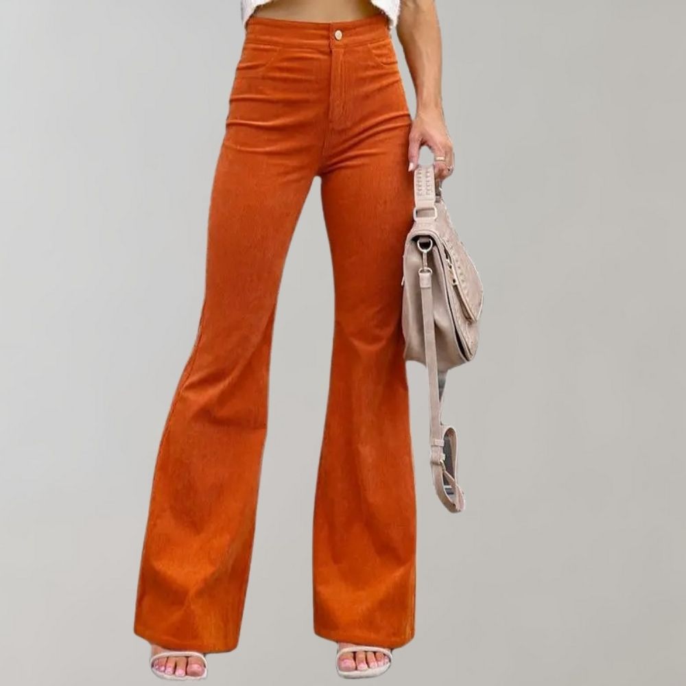 Pantalon en velours côtelé - tendance à pattes d'éléphant - Projet Paris - Style rétro