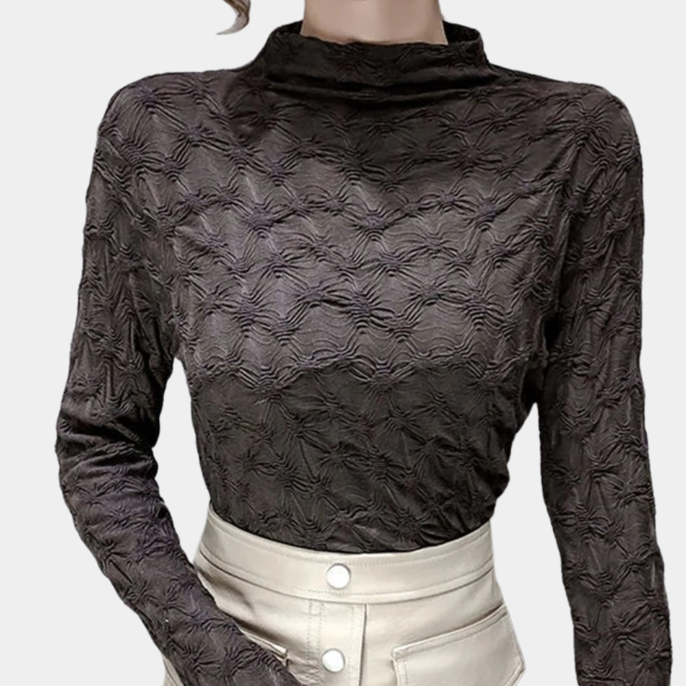 Blouse stylée avec col haut pour femmes - Élégante - Projet Paris - Chic et polyvalente