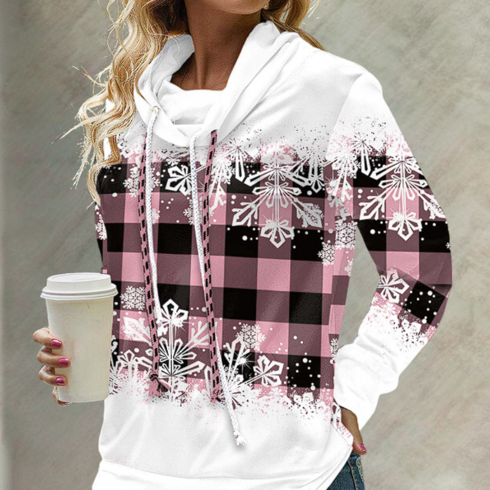 Hoodie à carreaux tendance pour femmes - Look moderne - Projet Paris - Coupe confortable