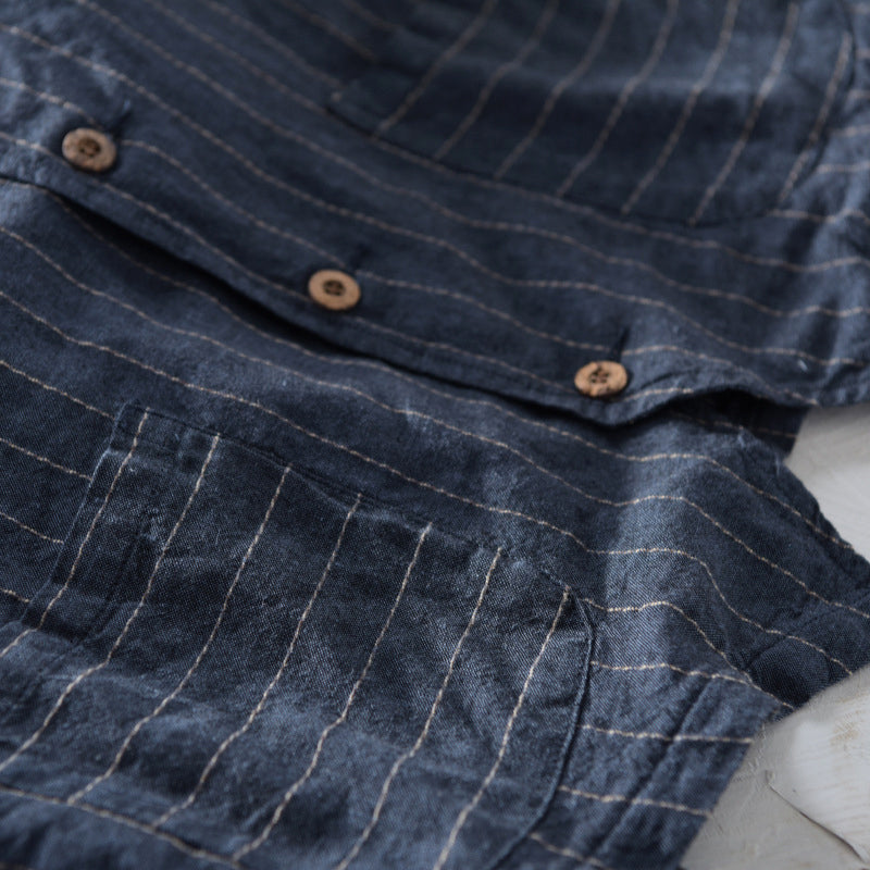 Gilet en lin rayé homme Dan Anthony – Projet Paris – Léger et confortable