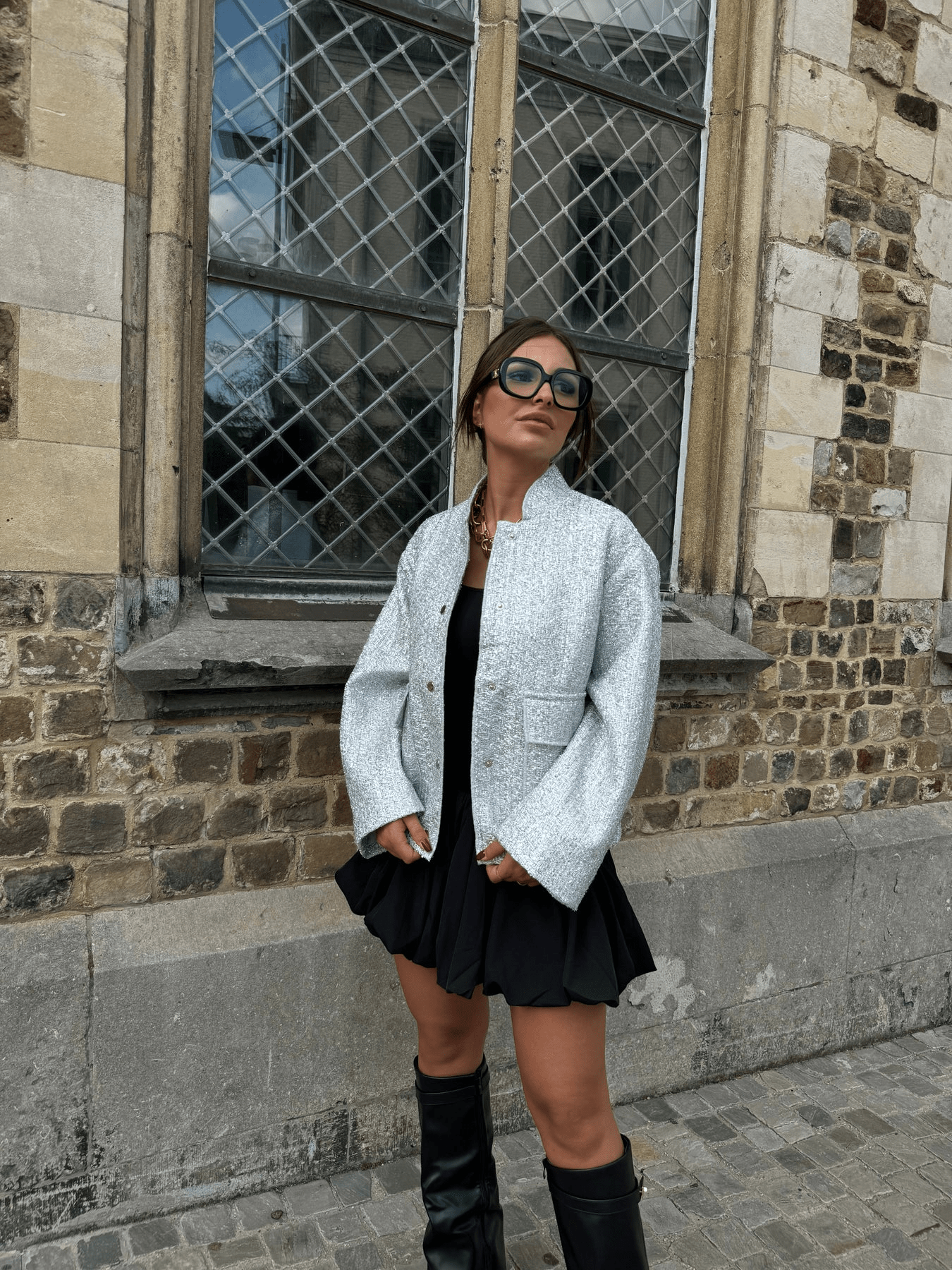 Blouson bomber oversize brillant - Projet Paris - Look audacieux et tendance