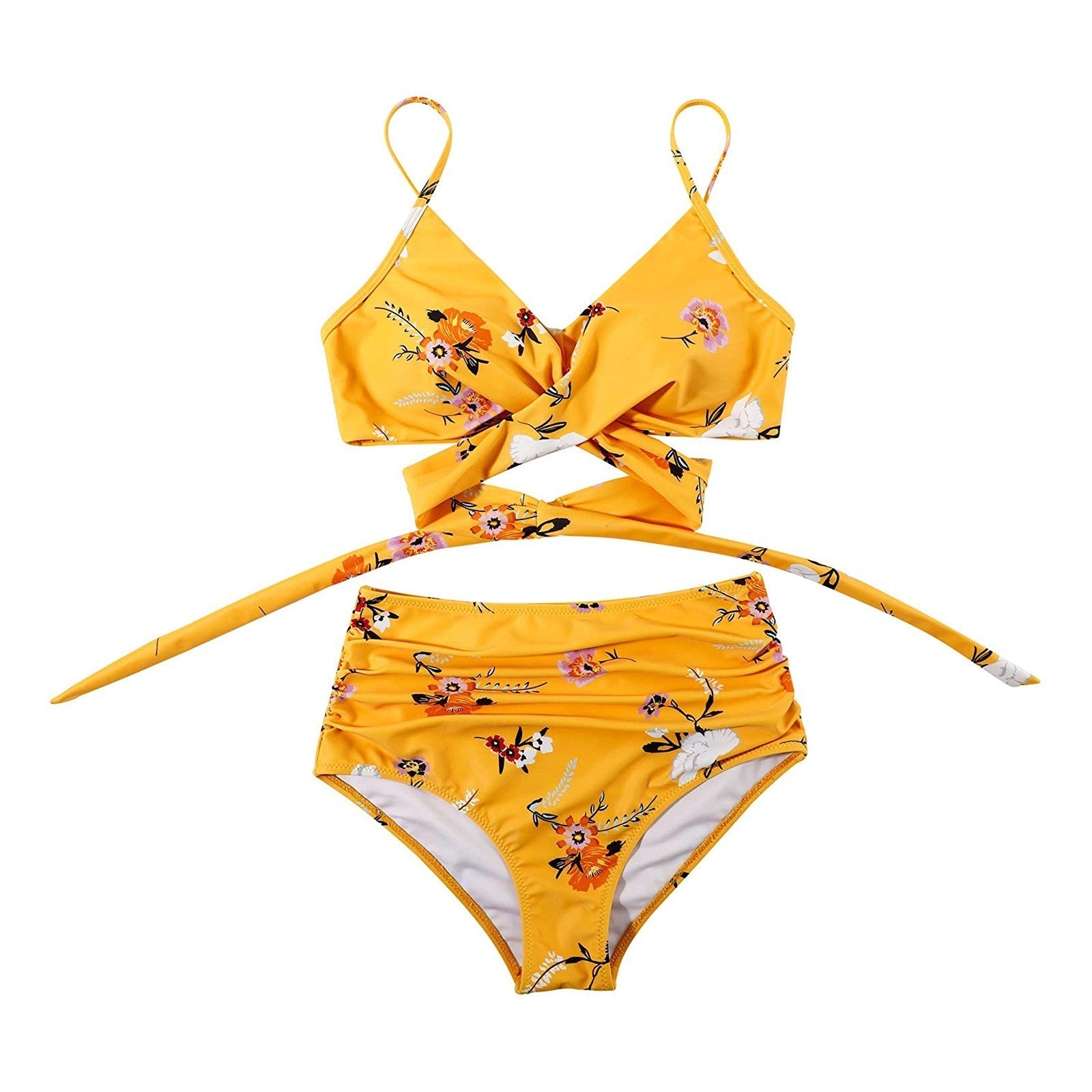 Bikini taille haute coloré - pour femmes - Projet Paris - Élégance estivale - Confort et style - Parfait pour la plage