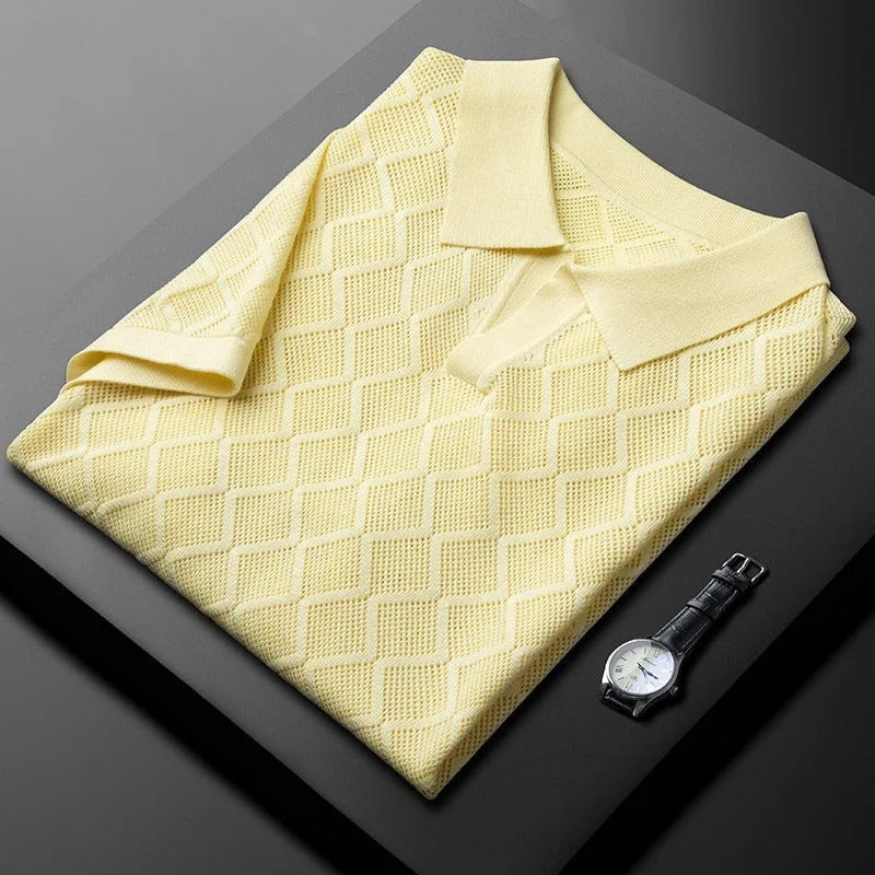 Polo en coton tricoté homme – Élégance décontractée – Projet Paris – Confort et design moderne